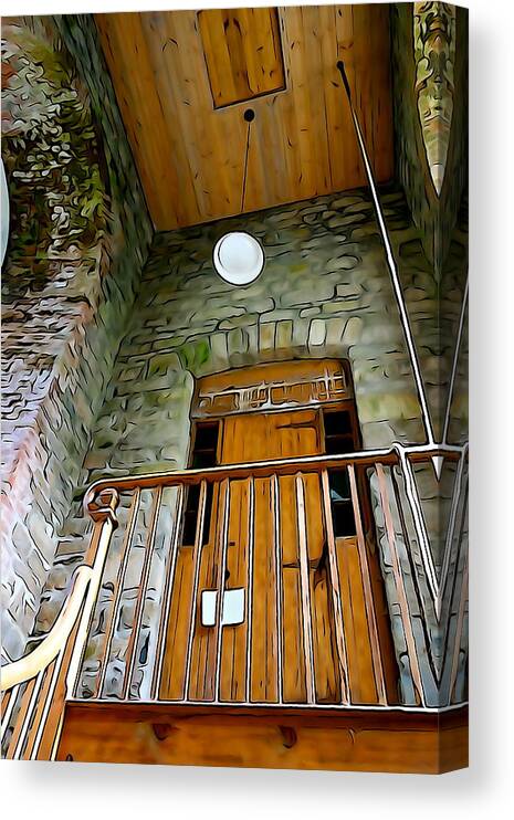 Balcony Canvas Print featuring the photograph Inside Drumcliff Church by Norma Brock