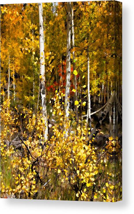 Autumn Canvas Print featuring the digital art Into Autumn by Lana Trussell