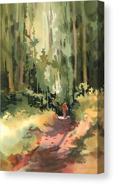 Kris Parins Canvas Print featuring the painting Into the Wild by Kris Parins