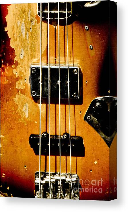 Iphone Canvas Print featuring the photograph iPhone Bass Guitar by Robert Frederick