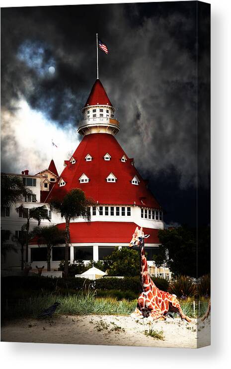 Wingsdomain Canvas Print featuring the photograph It Happened One Night At The Old Del Coronado Hotel 5D24270 by Wingsdomain Art and Photography