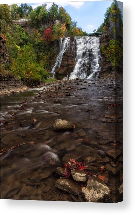 Ithaca Falls Canvas Print featuring the photograph Ithaca Falls 2 by Mark Papke
