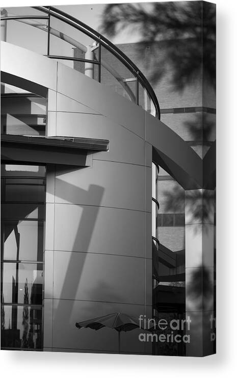 Architectural Photography Canvas Print featuring the photograph Tarrant County College, Downtown Campus, Ft. Worth, Texas by Greg Kopriva