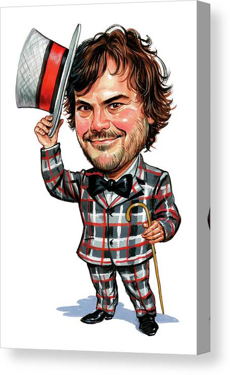 #faaAdWordsBest Canvas Print featuring the painting Jack Black by Art 