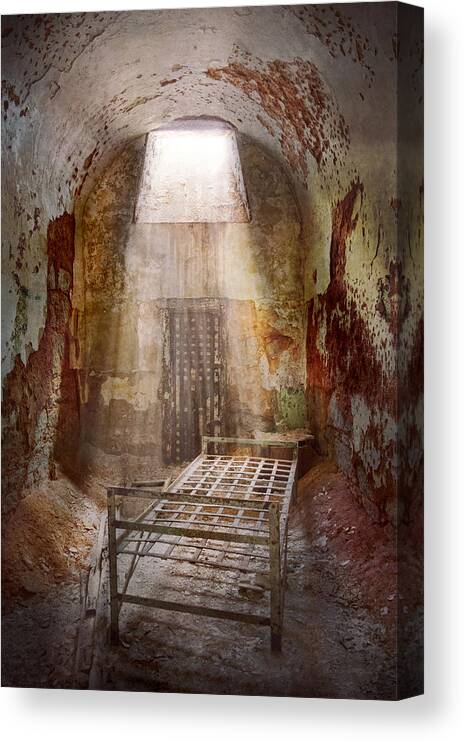 Jail Canvas Print featuring the photograph Jail - Eastern State Penitentiary - 50 years to life by Mike Savad