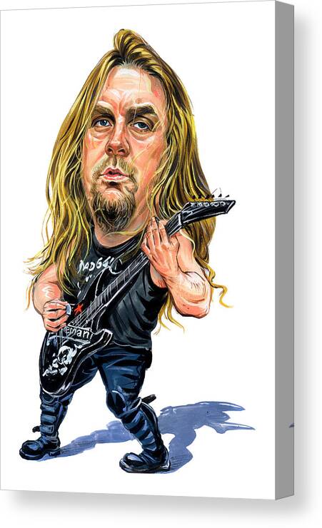 Jeff Hanneman Canvas Print featuring the painting Jeff Hanneman by Art 