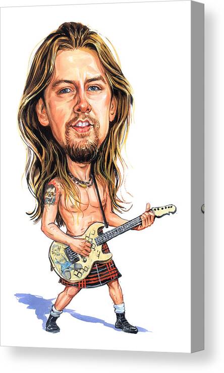 Jerry Cantrell Canvas Print featuring the painting Jerry Cantrell by Art