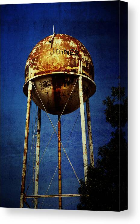 Water Canvas Print featuring the photograph Joiner Water Tower by KayeCee Spain