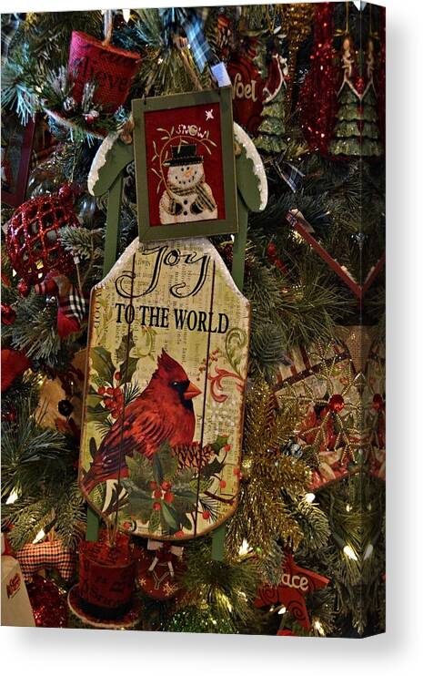 Christmas Canvas Print featuring the photograph Joy To The World by Nancy Jenkins