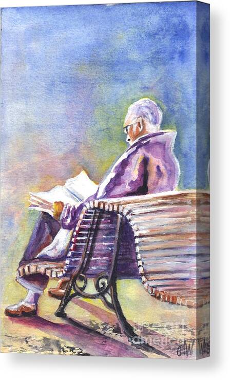 Print Canvas Print featuring the painting Just Passing The Time Away by Carol Wisniewski