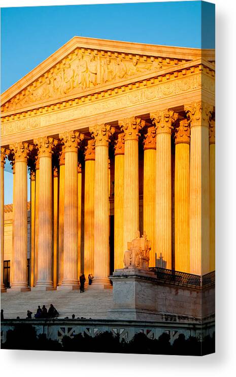 Washington Dc Canvas Print featuring the photograph Justice for All by Greg Fortier