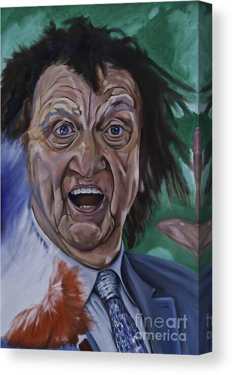 Ken Dodd Canvas Print featuring the painting Ken Dodd by James Lavott