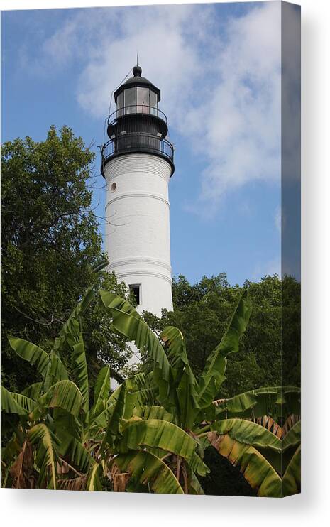 Ligthouse Canvas Print featuring the photograph Key West Lighthouse by Christiane Schulze Art And Photography