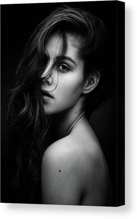 Sensual Canvas Print featuring the photograph Klaudia by 