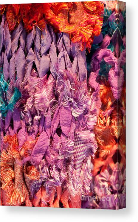 Cambodian Canvas Print featuring the photograph Knotted Silk 03 by Rick Piper Photography