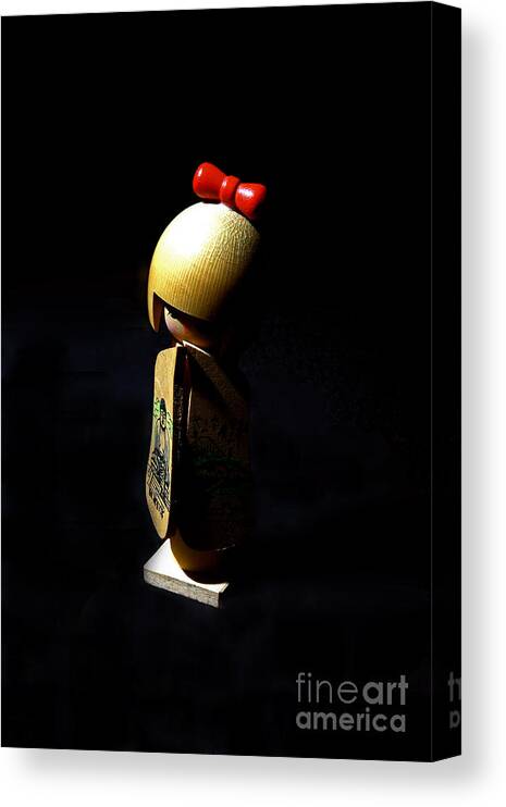 Still Life Canvas Print featuring the photograph Kokeshi by Lawrence Burry