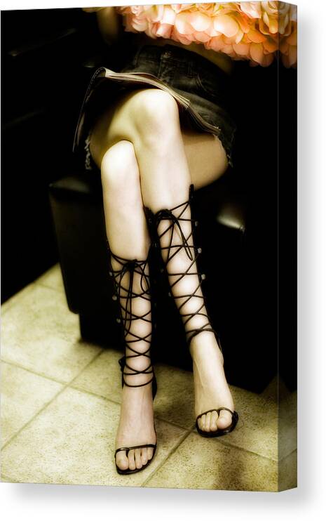 Shoes Canvas Print featuring the photograph Lace Me Up and Let Me Go by Melinda Ledsome