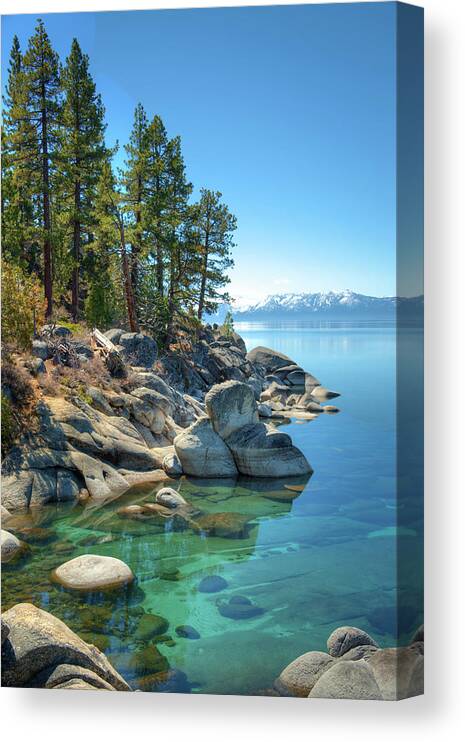 Scenics Canvas Print featuring the photograph Lake Tahoe, The Rugged North Shore by Ed Freeman