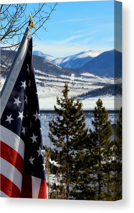 American Flag Canvas Print featuring the photograph Land Of The Free by Fiona Kennard