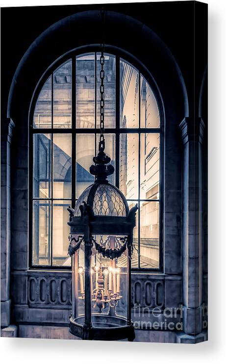 Building Canvas Print featuring the photograph Lantern and arched window by Edward Fielding