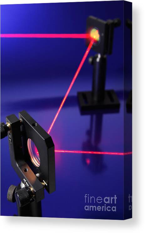 Laser Canvas Print featuring the photograph Laser Research by GIPhotostock