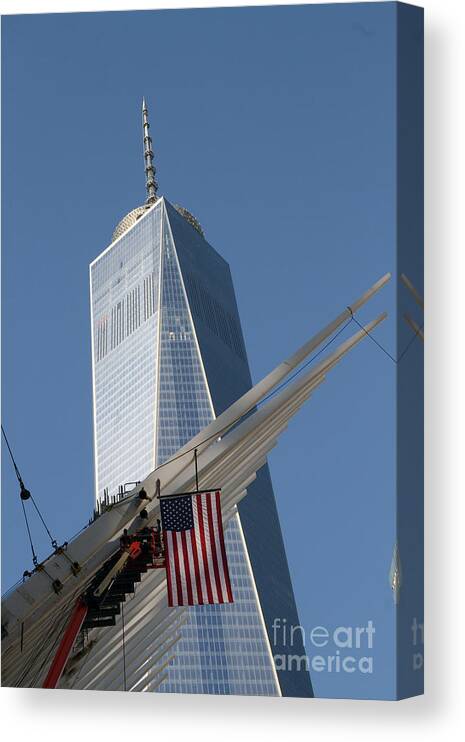 Oculus Canvas Print featuring the photograph Last Large WTC Oculus Rafter Raised three by Steven Spak