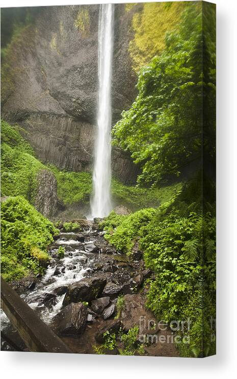 Waterfall Canvas Print featuring the photograph Latourelle Falls 10a by Rich Collins