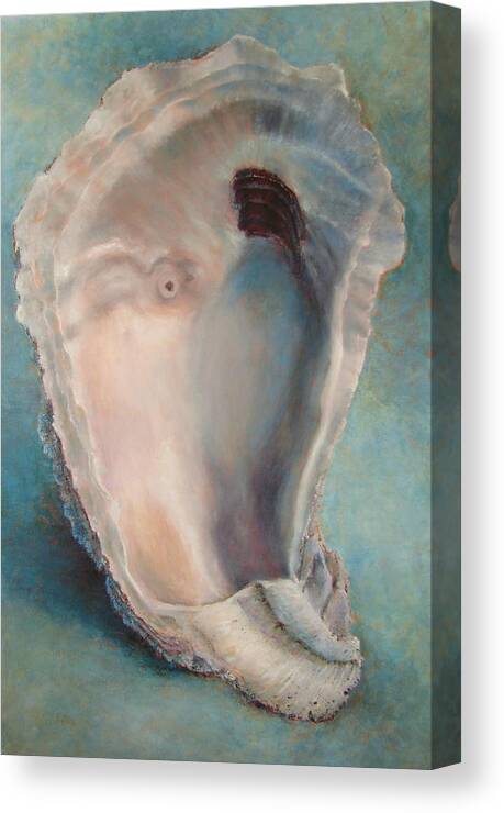 Oyster Canvas Print featuring the painting Libby's Oyster by Pam Talley