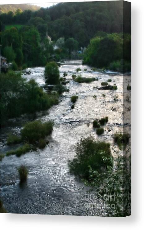 Garden Canvas Print featuring the photograph Llangollen and Maelor Country River by Doc Braham