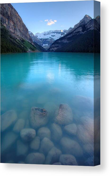 Banff Canvas Print featuring the photograph Louis with an E by David Andersen