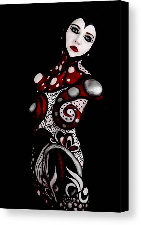 Fine Art Body Paint Canvas Print featuring the photograph Love by Angela Rene Roberts and Cully Firmin