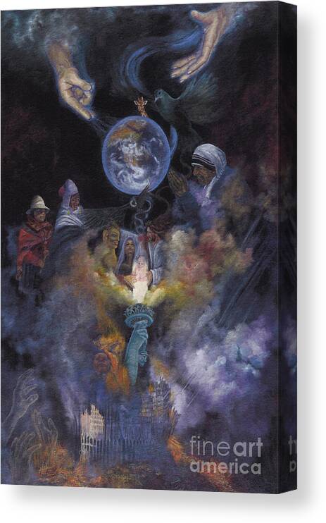 Conceptual Canvas Print featuring the painting Ascension  by Jeanette French
