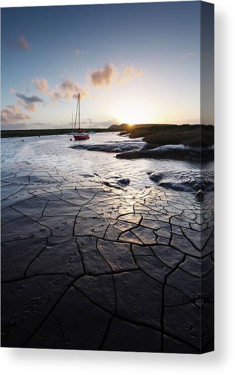 Tranquility Canvas Print featuring the photograph Low Tide, Sunset by James Osmond