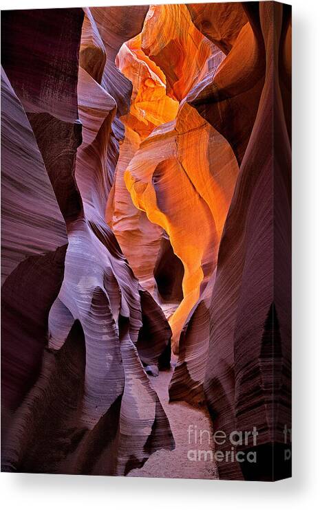 Arizona Canvas Print featuring the photograph Lower Antelope Glow by Jerry Fornarotto