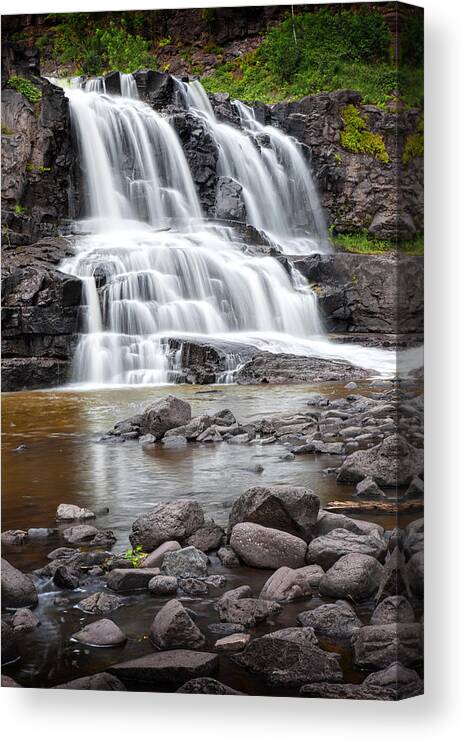 Art Canvas Print featuring the photograph Lower Gooseberry Falls by Randall Nyhof