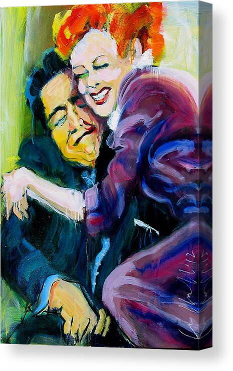 Paintings Canvas Print featuring the painting Lucy and Ricky by Les Leffingwell