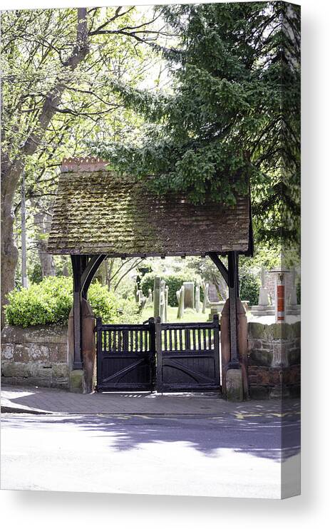 Gate Canvas Print featuring the photograph LychGate by Spikey Mouse Photography