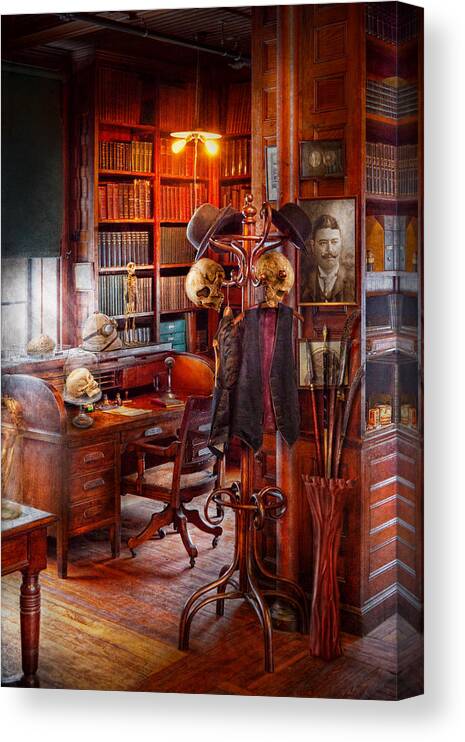 Headhunter Canvas Print featuring the photograph Macabre - In the Headhunters study by Mike Savad