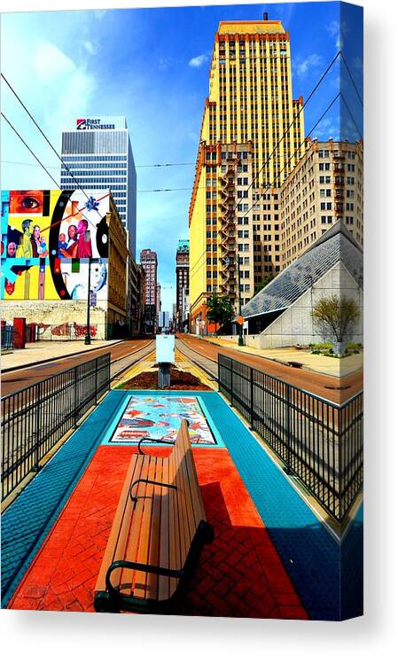  Canvas Print featuring the photograph Madison's Memphis by D Justin Johns