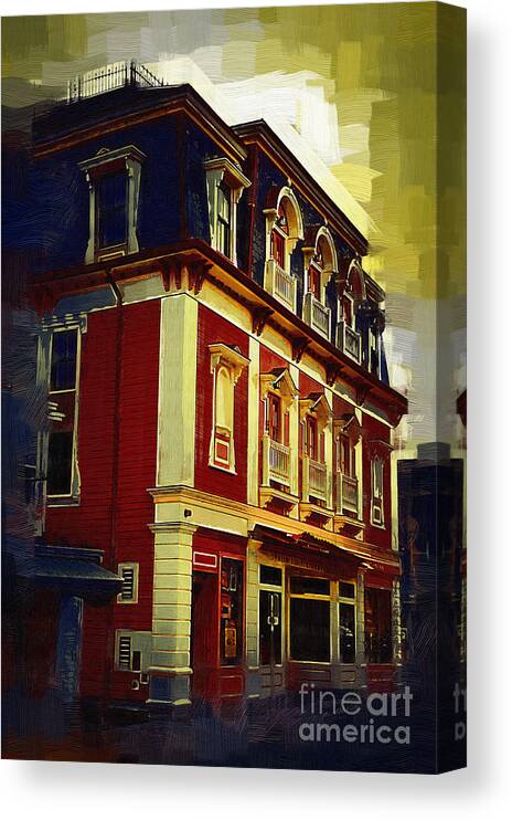Architecture Canvas Print featuring the painting Main Street USA by Kirt Tisdale