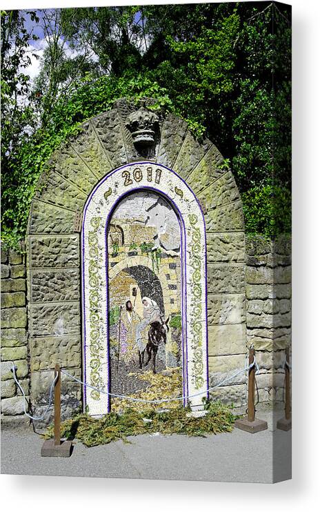 Derbyshire Canvas Print featuring the photograph Main Well Dressing - Rowsley 2011 by Rod Johnson