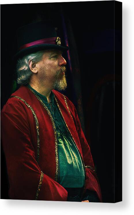 Renaissance Canvas Print featuring the photograph Man in thought by John Rivera