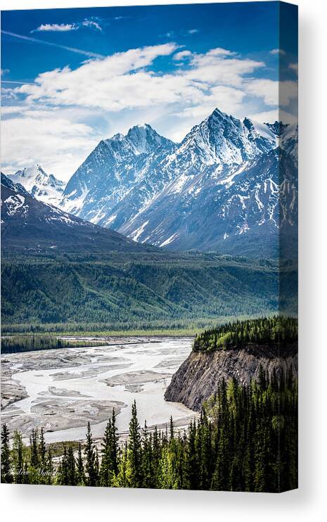 Alaska Canvas Print featuring the photograph Matanuska River by Andrew Matwijec