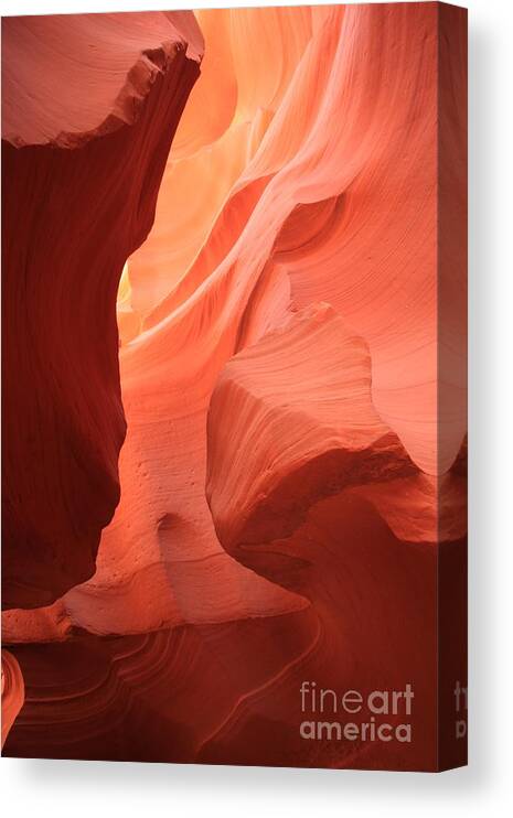 Arizona Slot Canyon Canvas Print featuring the photograph Meeting Of The Faces by Adam Jewell