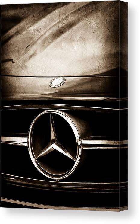 Mercedes-benz Grille Emblem Canvas Print featuring the photograph Mercedes-Benz Grille Emblem by Jill Reger