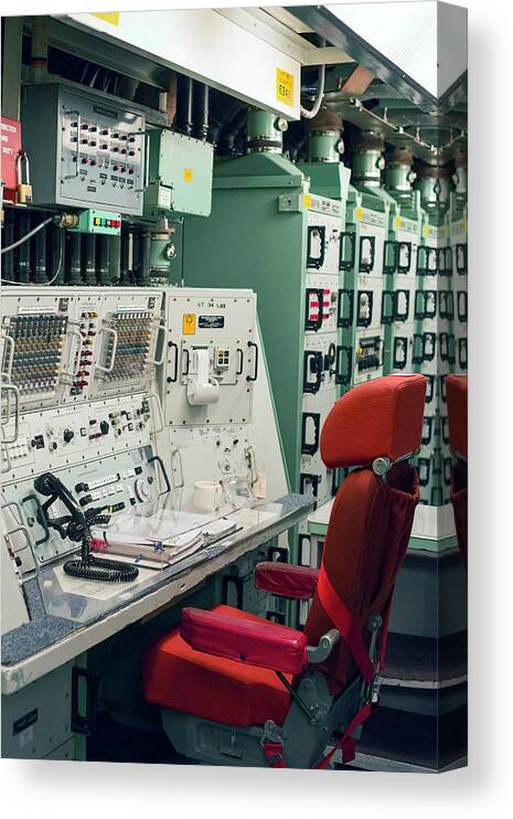 Air Force Canvas Print featuring the photograph Minuteman Missile Control Room by Jim West
