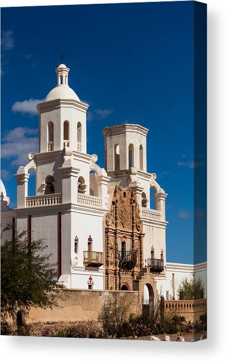 1797 Canvas Print featuring the photograph Mission San Xavier del Bac by Ed Gleichman