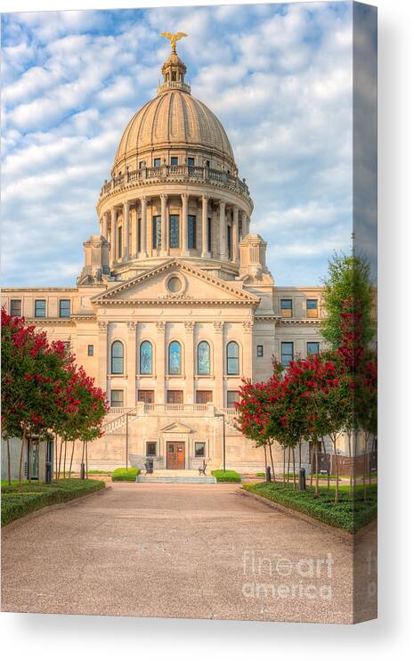Clarence Holmes Canvas Print featuring the photograph Mississippi State Capitol V by Clarence Holmes