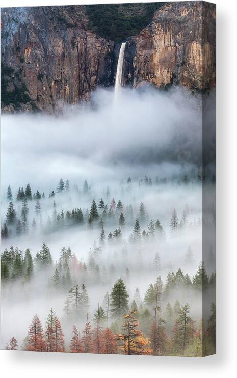 Waterfall Canvas Print featuring the photograph Mist Falls by Brandon Yoshizawa