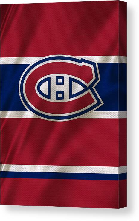 Canadiens Canvas Print featuring the photograph Montreal Canadiens Uniform by Joe Hamilton